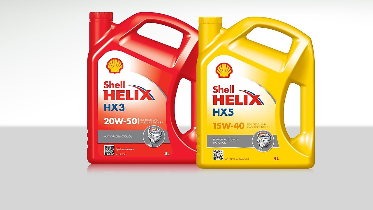 Gama de aceites minerales para motor Shell Helix